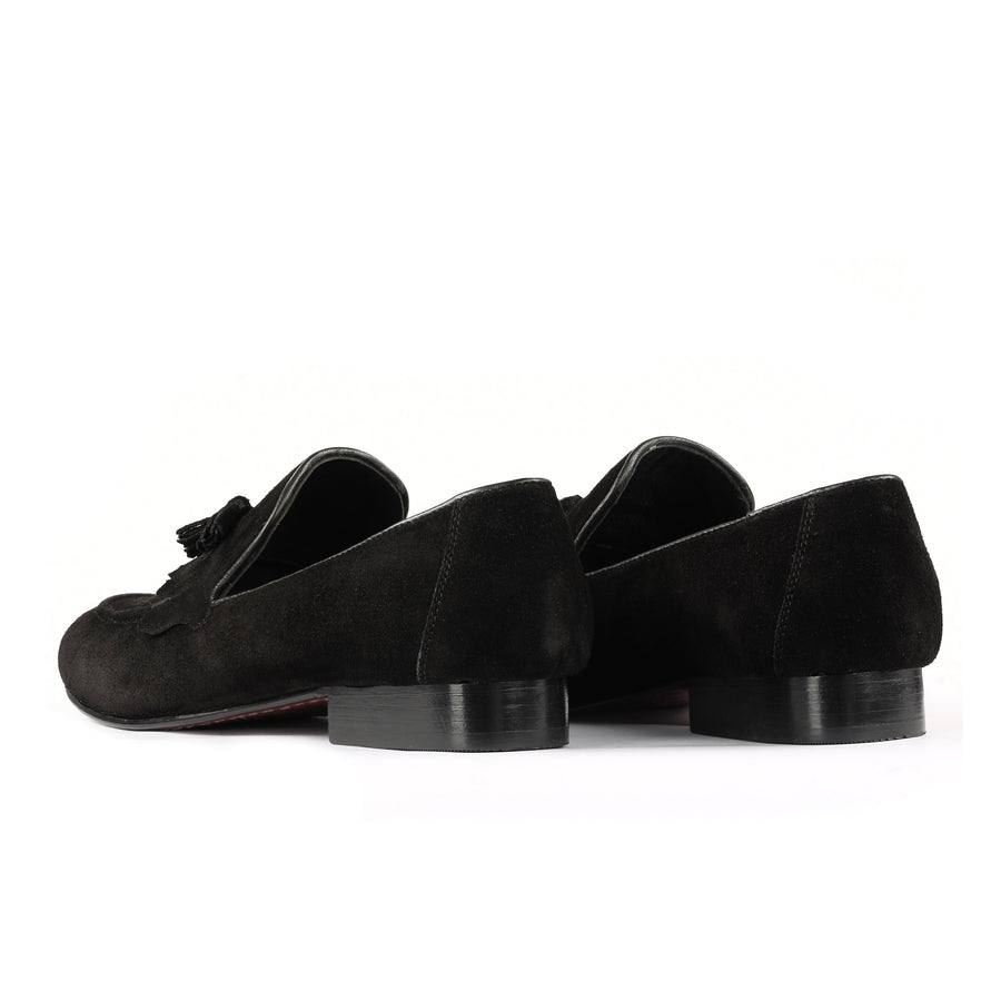 Powo Black Suede Loafers